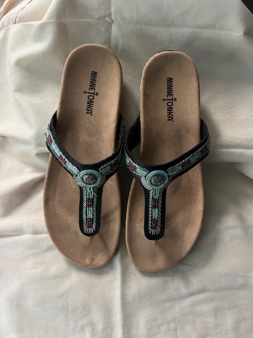 Minnetonka Beaded Flip Flops